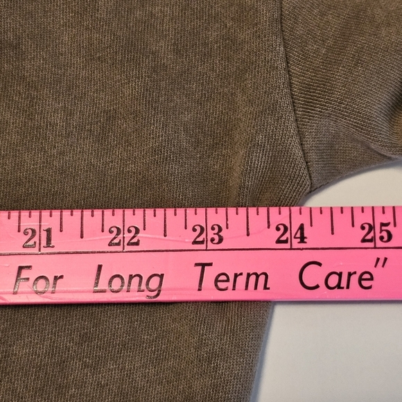 Mono B Distressed Olive Green Cutout Hoodie Sweatshirt XL - Picture 8 of 10